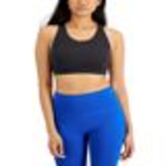 Ideology Sweat Set Low Impact Sports Bra In Black Charcoal S - Picture 3 of 3